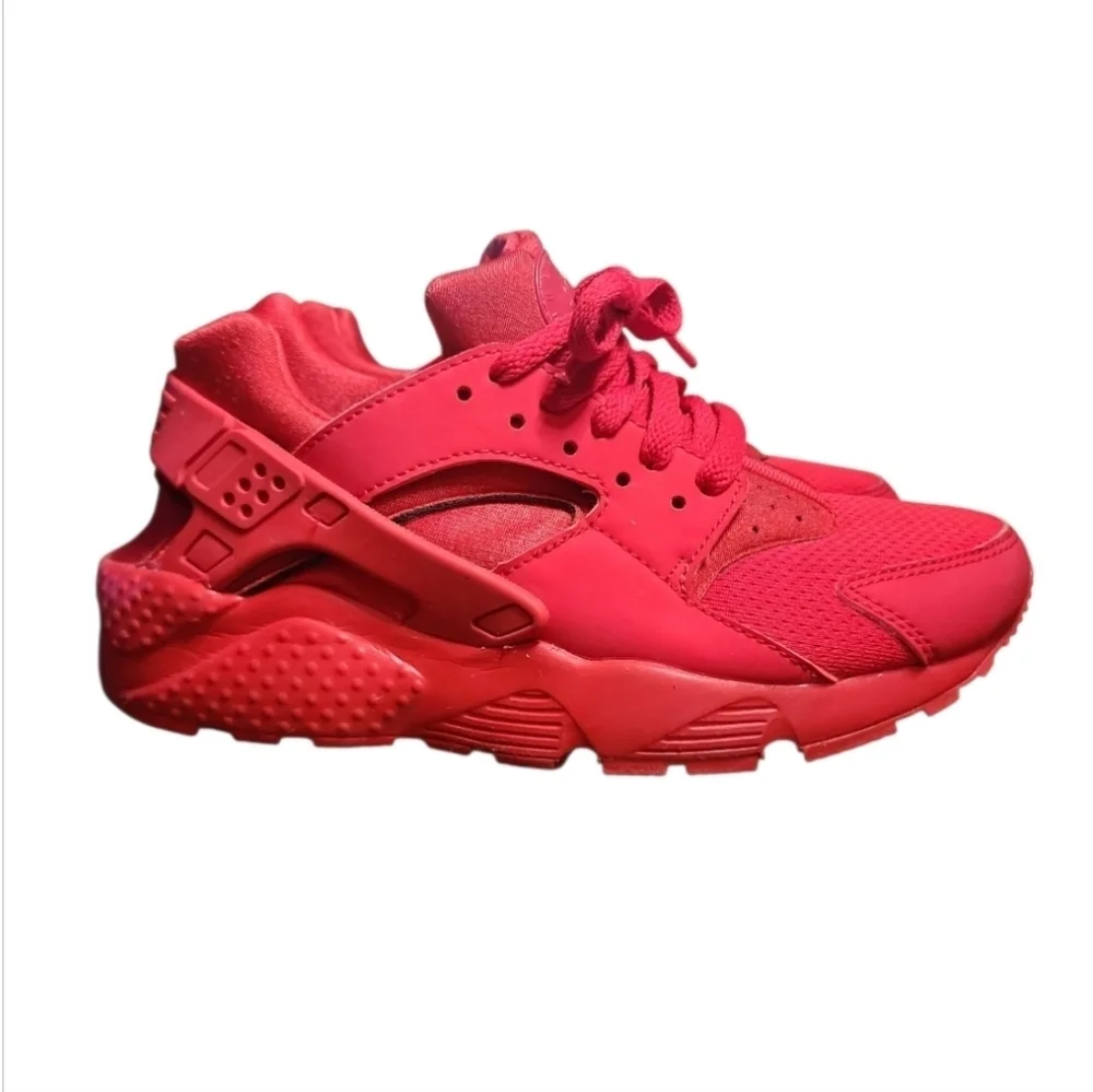 Nike Air Huarache GS Triple Red Sneakers Size 4Y=W5.5 654275-600 Streetwear Y2K